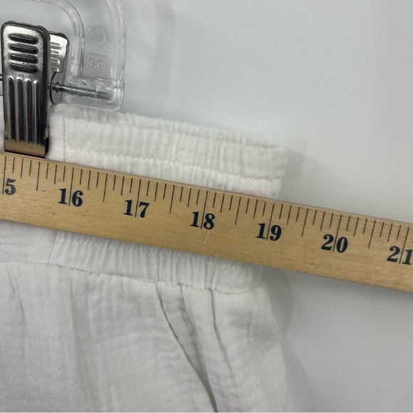 NWT JM Collection White Woven Wide Leg Pants Size XL 100% cotton pull on - Picture 5 of 10